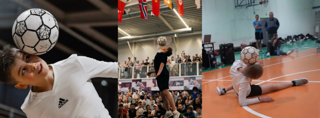 Pokaz Freestyle Football na K6 przed meczem z Miedzią Legnica w wykonaniu młodzieżowego Mistrza Świata